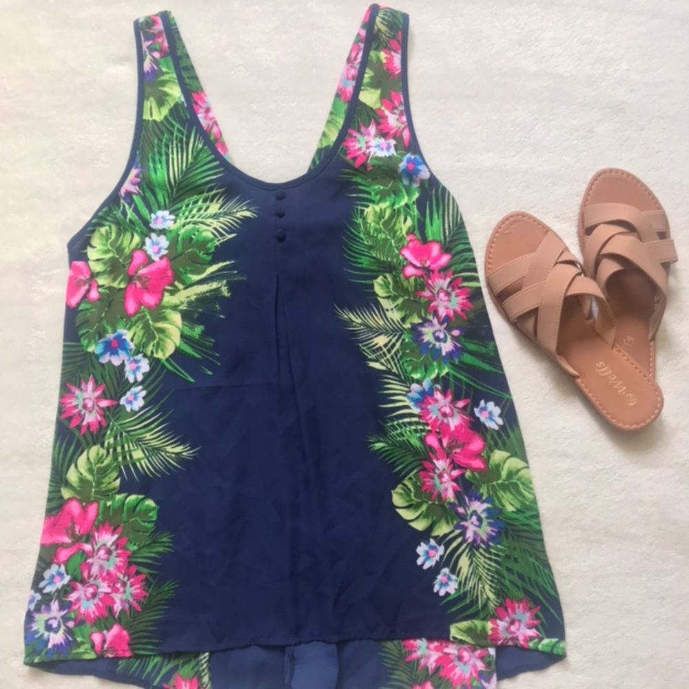 Women’s Candie’s Floral Blouse-Style Tank Top